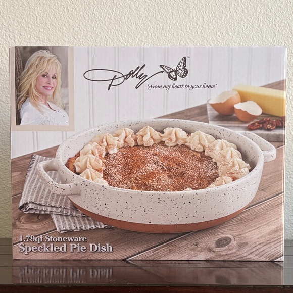 New Dolly Parton Speckled Pie Dish - Picture 1 of 5